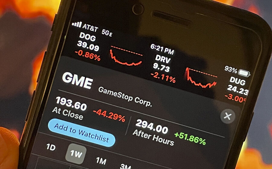 Ações da GameStop chegaram a subir 1.000% em menos de duas semanas, em janeiro de 2021.