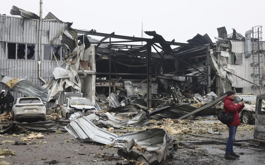 Danos provocados por ataque russo à cidade de Odessa em janeiro de 2026 