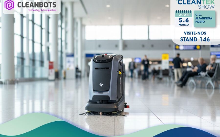 Cleanbots marca presença na CleanTek, Alfândega do Porto, 5 e 6 de março, stand 146.
