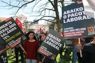 Manifestação contra alterações à lei laboral