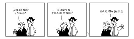 Trump, mercado do crude e custos são tema em cartoon