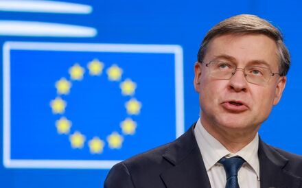 Comissário Europeu para a Economia e Produtividade, Valdis Dombrovskis.