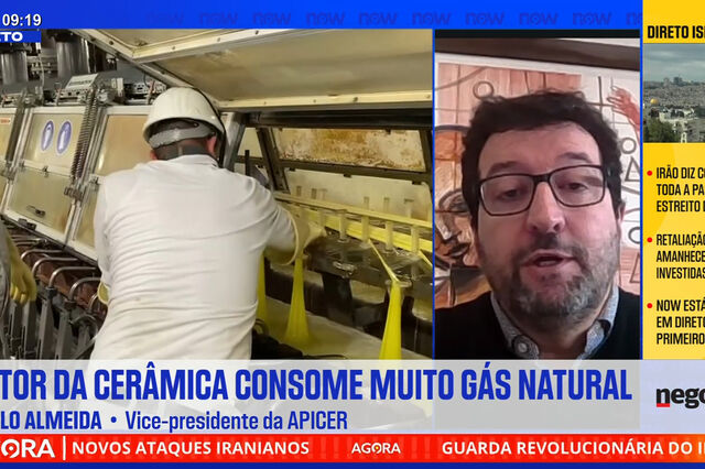 Se guerra durar mais de um mês, setor da cerâmica terá de 'proceder a aumentos'