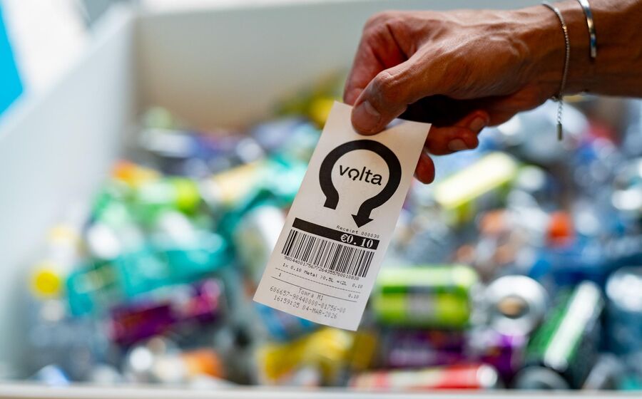 Volta reembolsa consumidores em 0,10 euros por cada embalagem devolvida para reciclagem