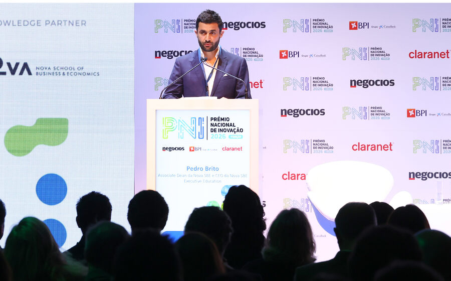 Pedro Brito, Associate Dean da Nova SBE e CEO da Nova SBE Executive Education , na apresentação do lançamento da quarta edição do Prémio Nacional de Inovação. 