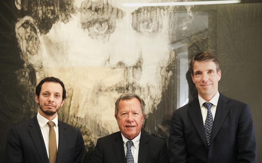 Duarte Nunes, Bruno de Carvalho e Mike Schmidt, da Rothschild. 
