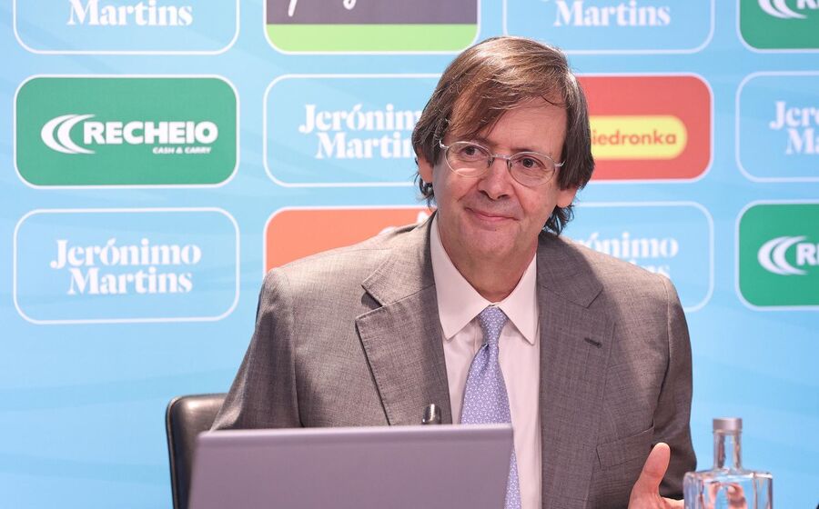 CEO da Jerónimo Martins, Pedro Soares dos Santos, na conferência de imprensa de apresentação dos resultados de 2025. 