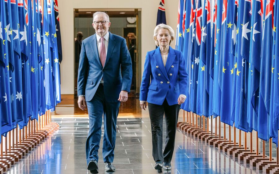UE e Austrália chegaram a um acordo histórico de comércio livre esta terça-feira em Camberra.