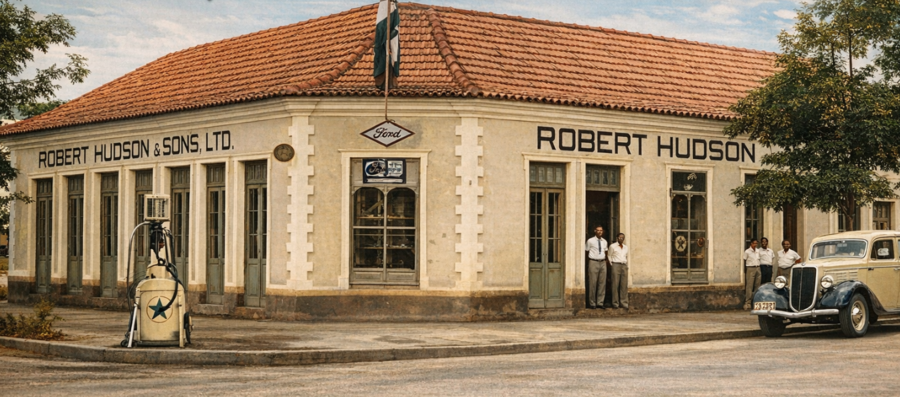 A Salvador Caetano aterrou em Angola em 1990 com a aquisição da Robert Hudson, nascida em 1926 como representante oficial da Ford no país.