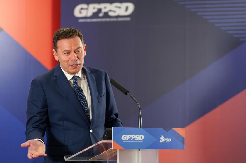Luís Montenegro nas jornadas parlamentares do PSD