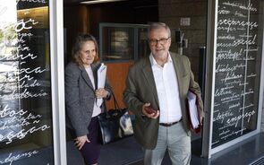 Mário Mourão à saída da reunião no Ministério do Trabalho