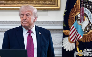 O presidente dos Estados Unidos, Donald Trump, na Casa Branca