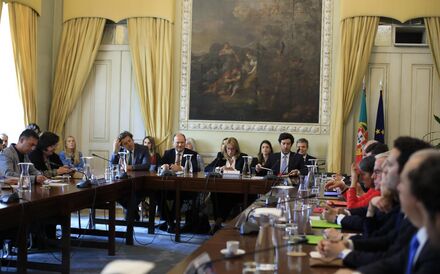 A reunião de concertação social propriamente dita começou com cerca de 40 minutos de atraso.