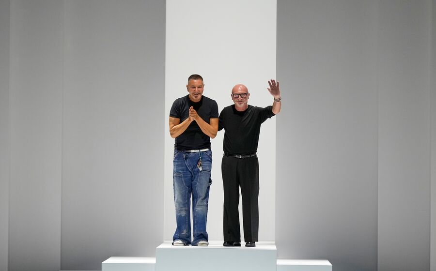 Stefano Gabbana, à esquerda, prepara-se para deixar a liderança da marca que critou com Domenico Dolce, à direita.