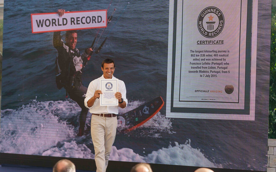 Francisco Lufinha detém o recorde da maior viagem de kitesurf, de Lisboa à Madeira
