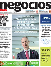 Primeira página do Negócios de 18 de maio de 2026