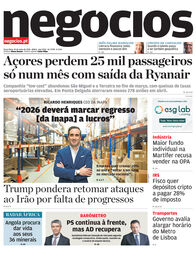 Primeira página do Negócios de 19 de maio de 2026