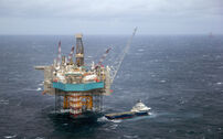 Plataforma offshore de petróleo na Noruega.