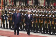 Xi Jinping recebeu Vladimir Putin em Pequim
