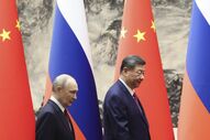 Xi Jinping recebeu Vladimir Putin em Pequim