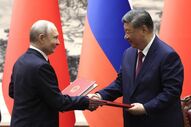 Xi Jinping recebeu Vladimir Putin em Pequim
