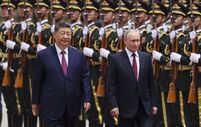 Xi Jinping recebeu Vladimir Putin em Pequim