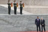 Xi Jinping recebeu Vladimir Putin em Pequim