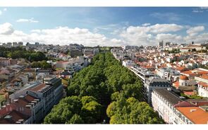 Vista aérea da Avenida da Liberdade em Lisboa