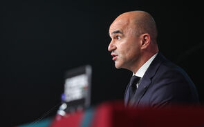 Roberto Martínez durante a divulgação dos jogadores convocados para os próximos jogos.