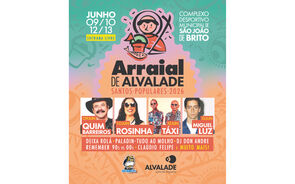 Arraial de Alvalade com Quim Barreiros, Rosinha, Táxi e Miguel Luz, de 9 a 13 de junho