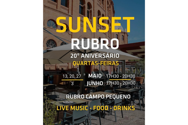 Restaurante Rubro celebra 20 anos com sunsets festivos 