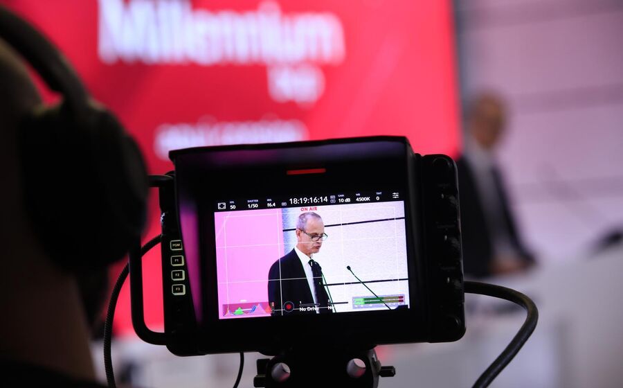 Miguel Maya na apresentação de resultados do BCP.
