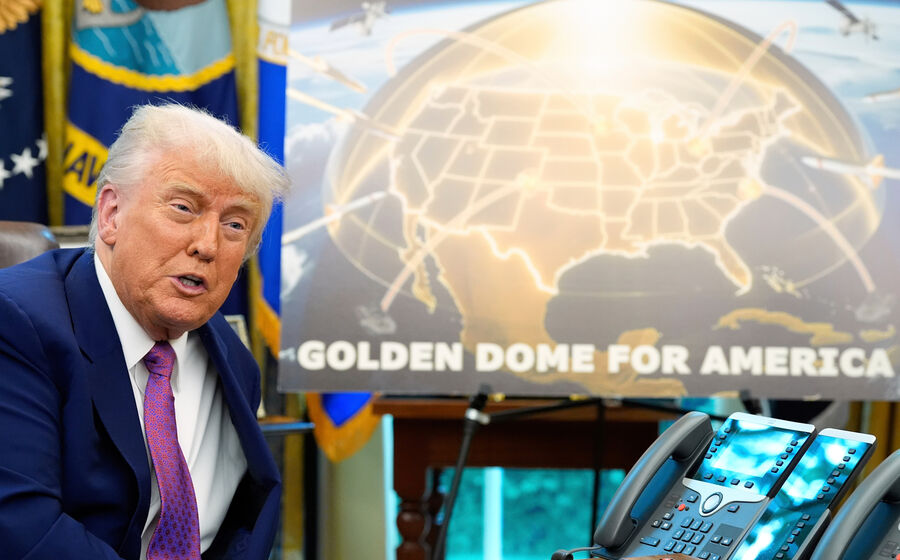 Trump promove sistema antimíssil 'Golden Dome' para os EUA.