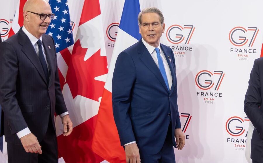 Scott Bessent, secretário de Estado do Tesouro, na chegada à reunião do G7