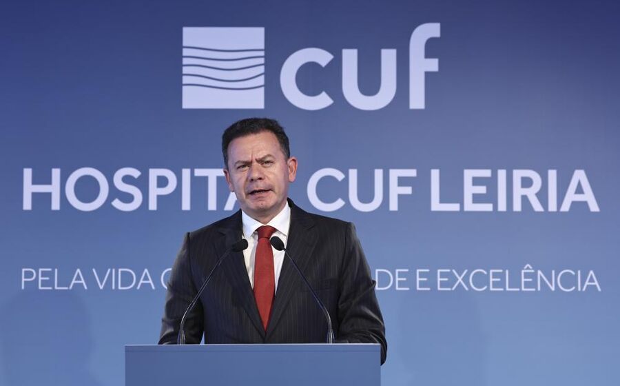 Montenegro na inauguração do Hospital CUF Leiria.