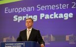 O comissário para a Economia, na apresentação do semestre europeu.