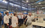 David Ribeiro (à frente, na foto) recebeu na Granico a visita de uma delegação da autarquia da sua terra natal. 