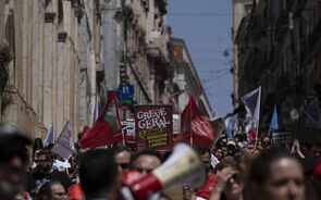 A greve geral foi convocada pela CGTP contra o pacote laboral.