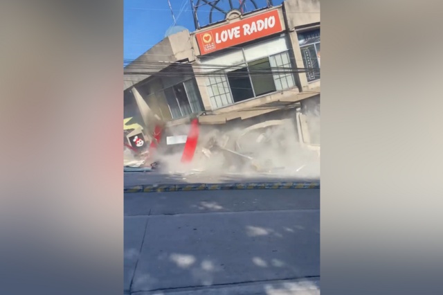 Vídeo mostra restaurante a colapsar após sismo de magnitude 7.8 nas Filipinas
