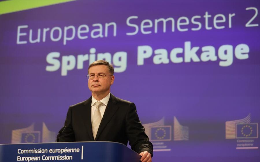 O comissário para a Economia, na apresentação do semestre europeu.