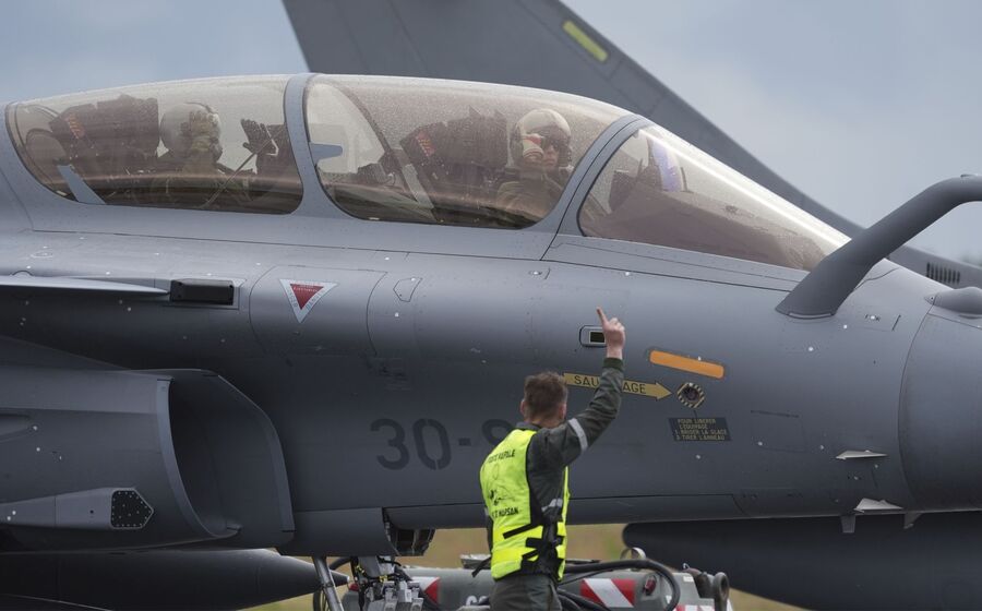 Imagem de arquivo de um caça da Dassault