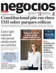 Primeira página do Negócios de 1 de outubro de 2026