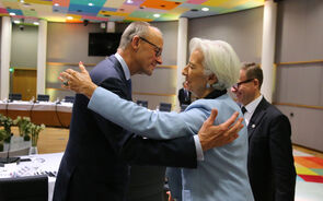 Merz e Lagarde estiveram juntos em outubro, na Bélgica.