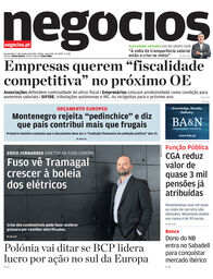 Primeira página do Negócios de 7 de outubro de 2026
