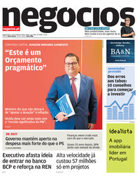 Primeira página do Negócios de 12 de outubro de 2026