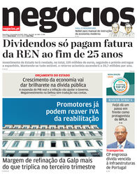 Primeira página do Negócios de 13 de outubro de 2026