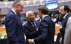 Friedrich Merz Emmanuel Macron António Costa França Alemanha Conselho Europeu