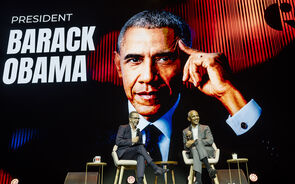 Barack Obama encheu a sala principal do Meo Arena.