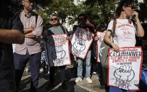 Manifestação em Lisboa contra a crise na habitação.